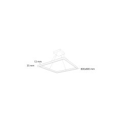 Goya İnce Kare Tek Yön-80 78 Watt Sarkıt Linear Armatür
