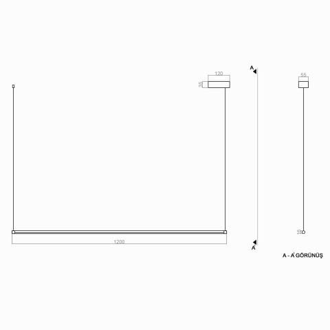 Sarkıt Led Avize Rod PLA80016 Led Avize