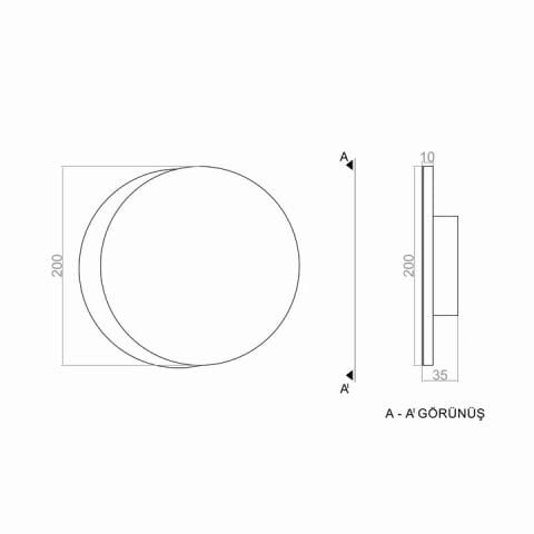 Led Aplik PLA74139 ECLIPSE Duvar Aplik