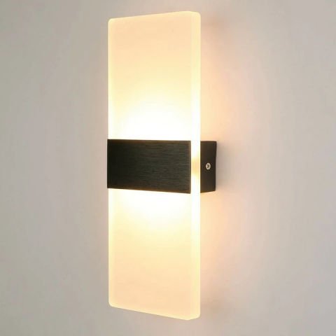 Led Aplik PLA74134 Muur Duvar Aplik Siyah RAL9005 - 4000K - Ilık Beyaz