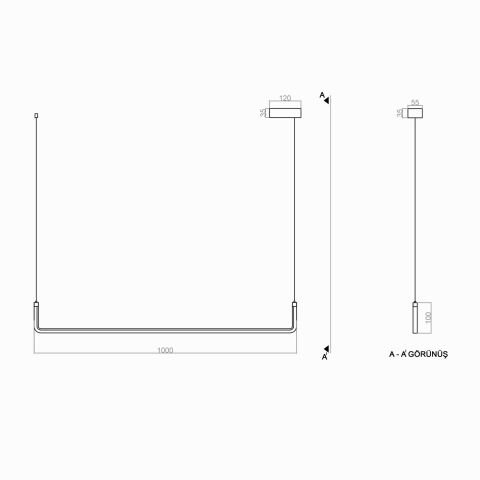 Sarkıt Led Avize Rod PLA80014 Led Avize