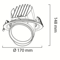 Goya Gy 3033-30 36 Watt COB Ledli Mağaza Armatür