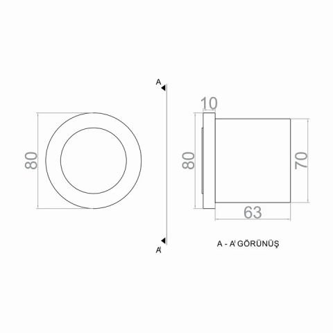 Led Aplik PLA74208 Verge Duvar Aplik