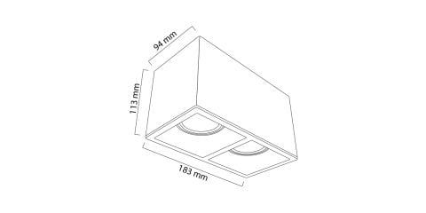 Goya Gy 1862-8 2x8 Watt Sıva Üstü SMD Ledli Armatür