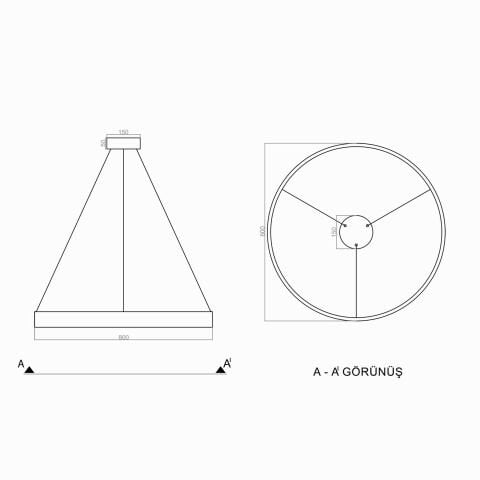 Sarkıt Led Avize Siebzig PLA61701A Led Avize