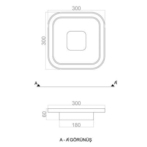 Plafonyer Led Avize PLA54099K Basis