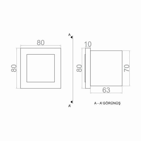 Led Aplik PLA74131 Trap Duvar Aplik