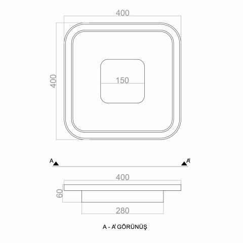 Plafonyer Led Avize PLA54100K Basis