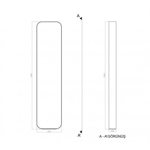 TRA20096 Led Lambader PESADO 150x35 cm