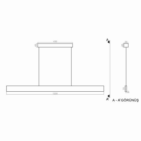 Sarkıt Led Avize Siebzig Pro PLA61700 Led Avize