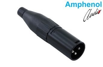Amphenol AC3MMB 3 Pin XLR Erkek Konnektör - Siyah