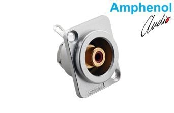Amphenol ACJD-RED RCA Panel Tip Dişi Şase Konnektör - Kırmızı