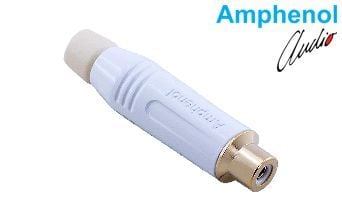 Amphenol ACJR-WHT RCA Dişi Gold Konnektör - Beyaz
