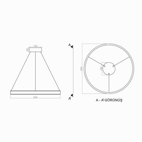Sarkıt Led Avize Neptun PLA61901 Led Avize