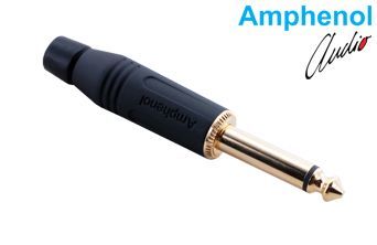 Amphenol ACPM-GB-AU 6.3mm Mono Erkek Jack - Siyah