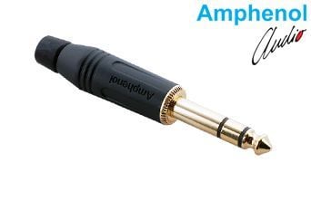 Amphenol ACPS-GB-AU 6.3mm Stereo Erkek Jack - Siyah