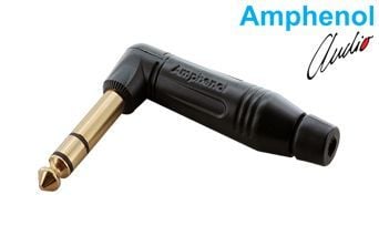 Amphenol ACPS-RB-AU 6.3mm Stereo Erkek Jack 90 Derece - Siyah