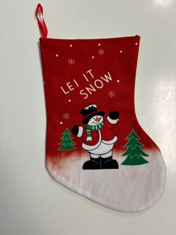 Yılbaşı Dekoratif Noel Baba Çorabı Let It Snow