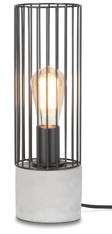 Memphis Table Lamp Iron Thread/Cement Black