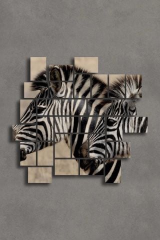 Tablo Puzzle 30 Parça Zebra 90x75cm Bantlı