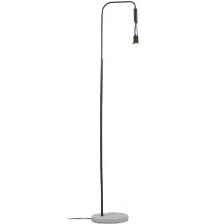 Oslo Floor Lamp Iron/Cement 3 Bulbs Black