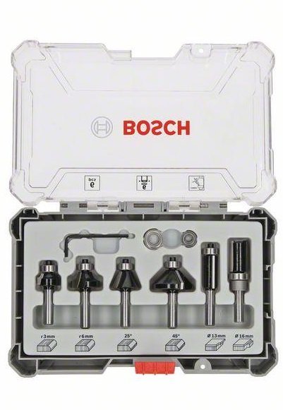 BOSCH Pro. Freze Seti 6'lı 6mm şaftlı