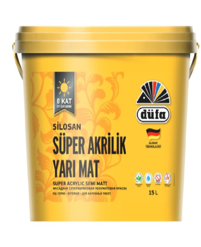 SILOSAN Süper Akrilik Yarı Mat DıçCep.(D1)Baz 15LT