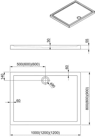 Duş Teknesi 80*100 Flat