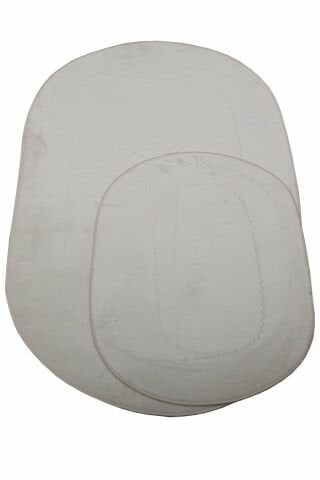 Klozet Paspas  Takımı 2Li Oval Krem 60x100 50x60cm