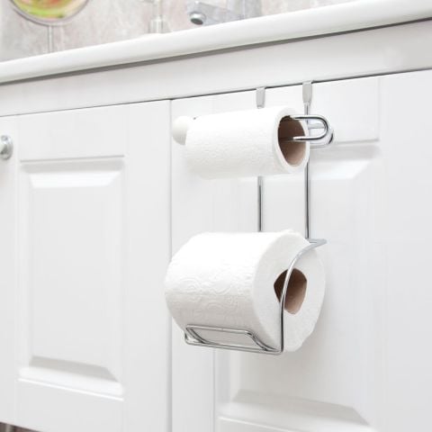 Tuvalet Kağıtlık Geçmeli Yedekli Krom