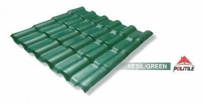 PVC-ASA Kiremit Panel 2,5x1000x3000 Yeşil