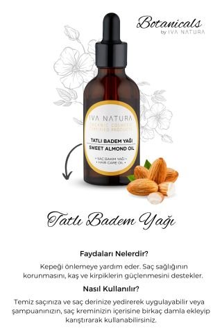 Doğal Tatlı Badem Yağı 50 ML