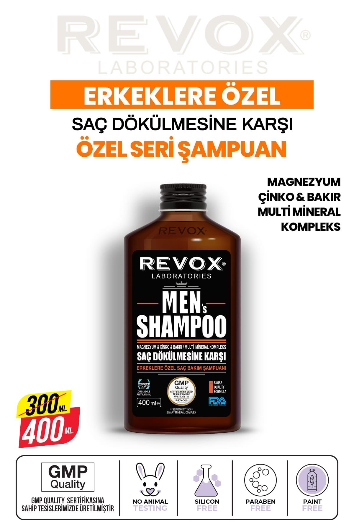 Men Shampoo Erkeklere Özel Saç Dökülmesini Engelleyen Bakım Şampuanı 400 ML