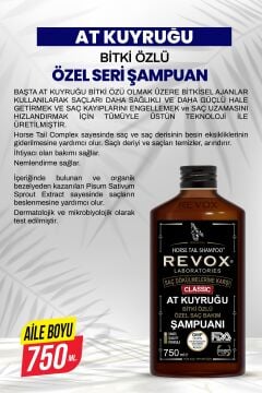 Revox At Kuyruğu Bitki Özlü Saç Bakım Şampuanı / 2 Li Set / 750 ml + 750 ml