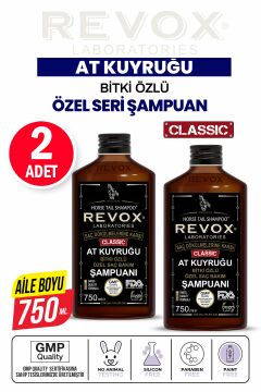Revox At Kuyruğu Bitki Özlü Saç Bakım Şampuanı / 2 Li Set / 750 ml + 750 ml