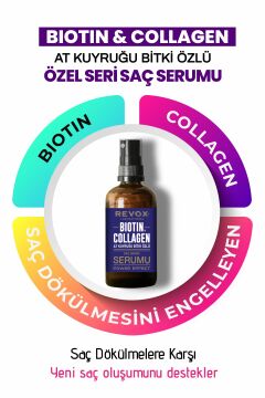 Biotin & Collagen + At Kuyruğu Bitki Özlü Saç Bakım Serumu