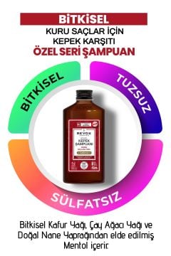 Bitkisel Kepeğe Karşı Etkili Şampuan Tuzsuz Sülfatsız / Kuru Saçlar için