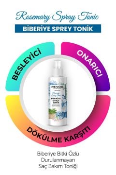 Biberiye Bitki Özlü Dökülme Karşıtı, Besleyici ve Onarıcı Durulanmayan Saç Bakım Toniği