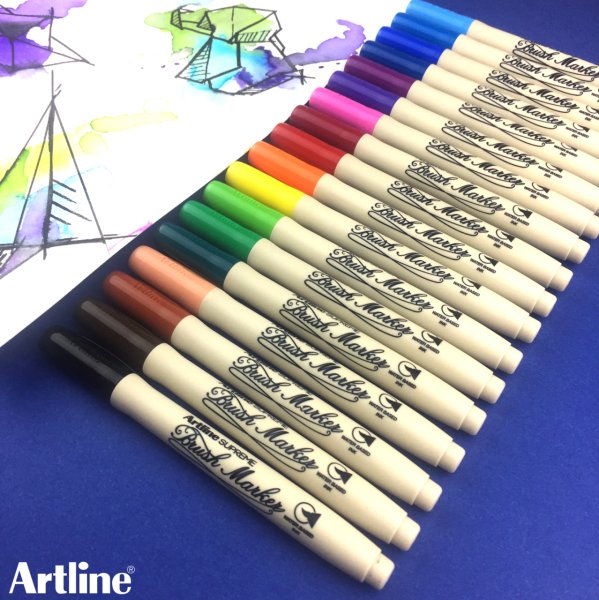 Artline Supreme Brush Marker Grey