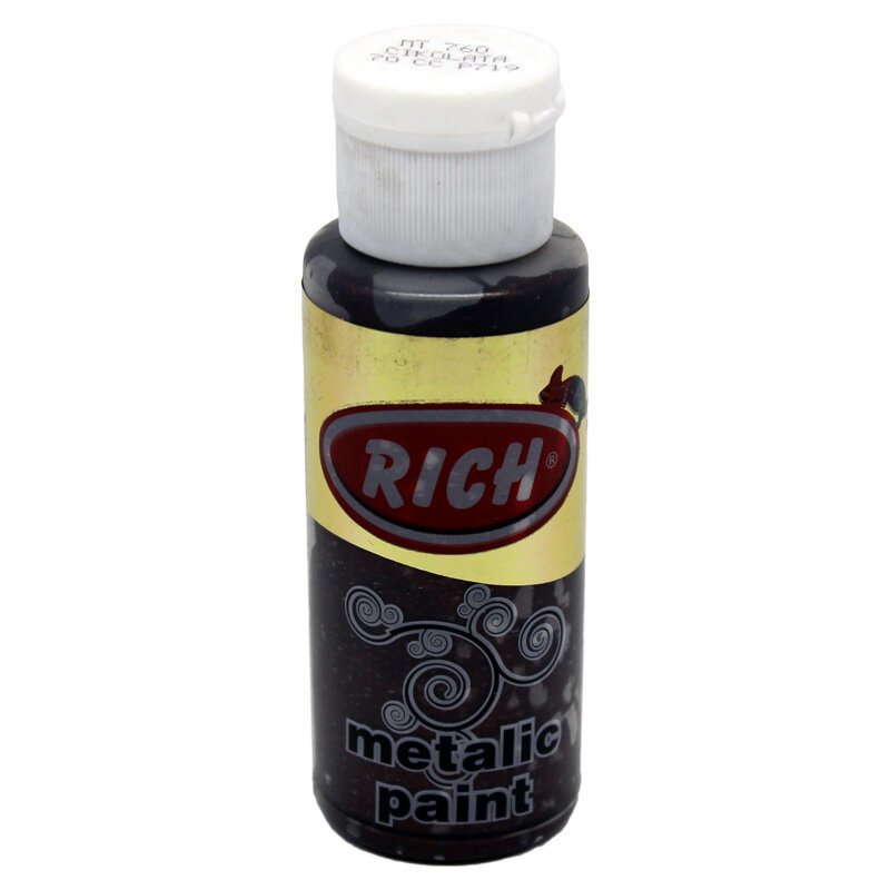 Rich Akrilik Boya Metalik 70 Ml Çikolata 760