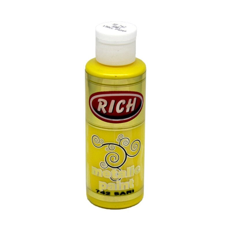 Rich Akrilik Boya Metalik 130 Ml Sarı 742