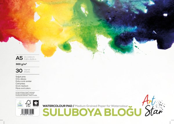 Art Star Sulu Boya Bloğu A5 300 Gr 30 Yaprak