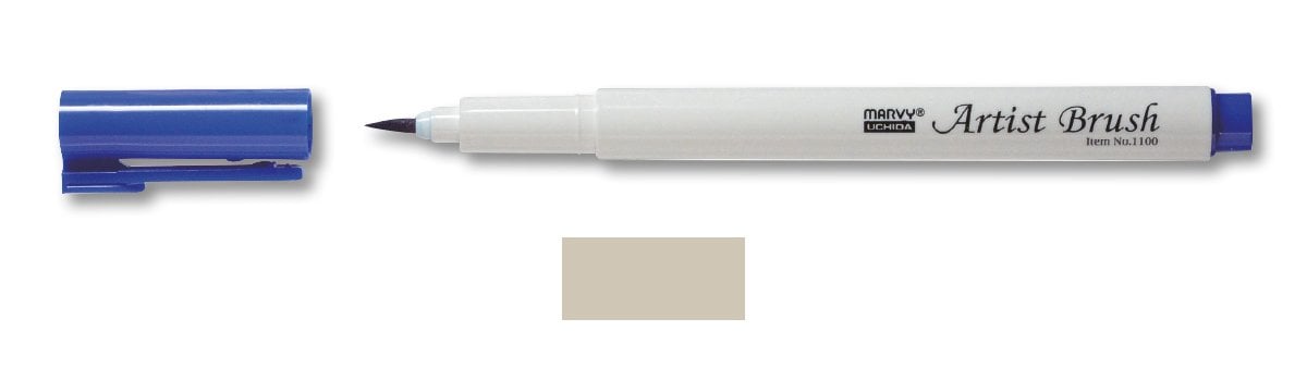 Marvy Uchida Brush Pen Ash Grey