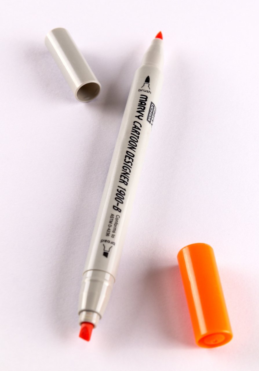 Marvy Uchida Cartoon Designer Marker Orange