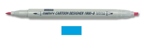 Marvy Uchida Cartoon Designer Marker Light Blue