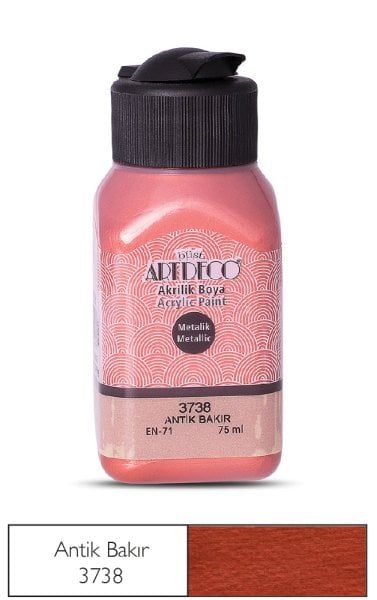 Artdeco Akrilik Boya Metalik 75 Ml Antik Bakır 3738