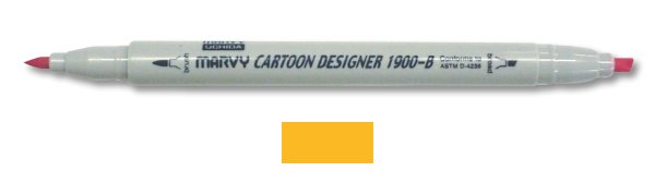 Marvy Uchida Cartoon Designer Marker Brilliant Yellow