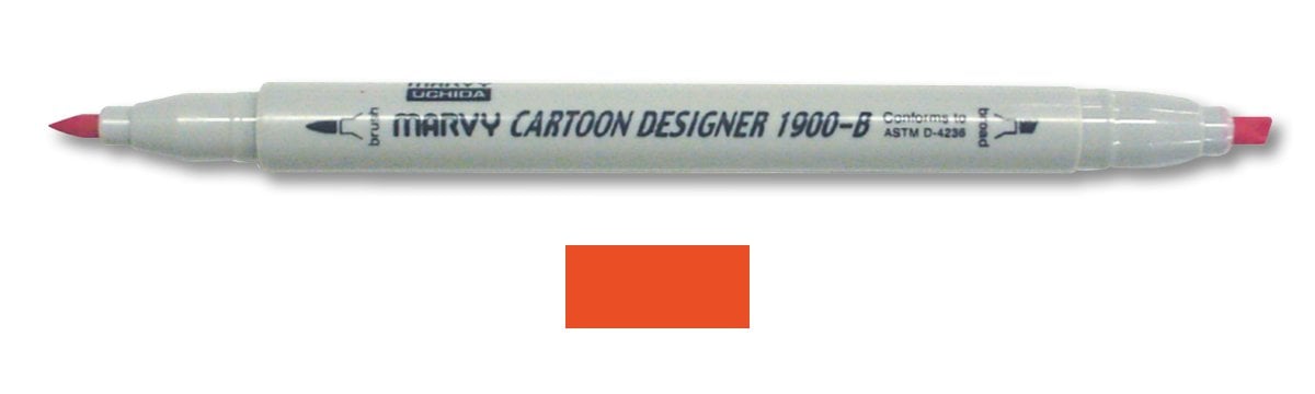 Marvy Uchida Cartoon Designer Marker Vermilion