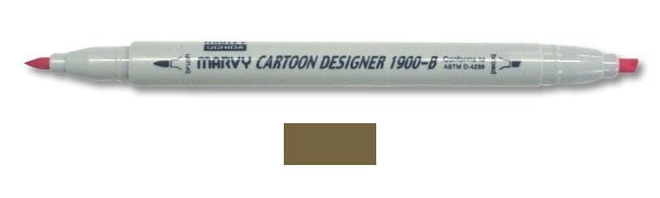 Marvy Uchida Cartoon Designer Marker Burnt Umber