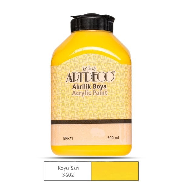 Artdeco Akrilik Boya 500 Ml Koyu Sarı 3602